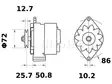 LATURI IA1454 12V 120A CASE KLO12 - Laturit - 3200-60563MAHLE - 2