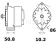 LATURI IA1522 12V 120A CASE - Laturit - 3200-4531MAHLE - 2