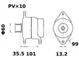 LATURI IA1627 48V 100A JOHN DEERE - Laturit - 3200-60566MAHLE - 2