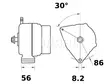 LATURI MAHLE IA0675 95A VALMET - Laturit - 3200-4524MAHLE - 2