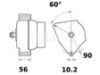 LATURI MAHLE IA1023 2X56 14V 95A KHD - Laturit - 3200-4595MAHLE - 2
