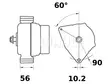 LATURI MAHLE IA1031 28V 80A KHD 2X56 - Laturit - 3200-4597MAHLE - 2