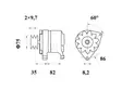 LATURI MG403 12V 65A CASE - Laturit - 3200-60831MAHLE - 2