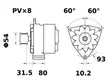 LATURI MG622 24V /140A MIKKI LIEBHERR YM. - Laturit - 3200-60940MAHLE - 2