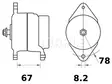 LATURI MG75 12V 55A - Laturit - 3200-5975MAHLE - 2