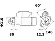 STARTTI MAHLE MS192 FIAT TRAK. 12V 3KW - Startit - 5200-8512MAHLE - 2