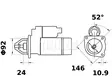 STARTTI MAHLE MS346 FORD 12V 2,8KW - Startit - 5200-8505MAHLE - 5