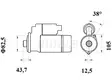 STARTTI MAHLE MS140 HATZ 12V 2,0KW - Startit - 5200-7038MAHLE - 2