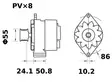 LATURI 12V 120A MG274 - Laturit - 3200-5931MAHLE - 2