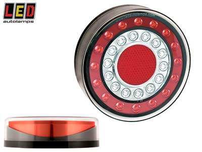 YHDISTELMÄTAKAVALO, PYÖREÄ # - LED-pyöreät takavalot - 1614-MAXILAMP1XCE - 1