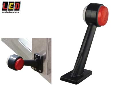 ÄÄRIVALO KUMIJALALLA, ETU/TAKA - VASEN - Kumivarsi äärivalot - 1614-1004LE - 1