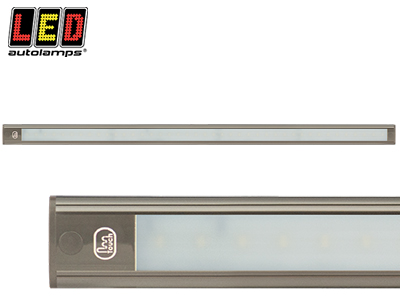 SISÄVALO, KAPEA, HIPAISUKYTKIMELLÄ, 12V - 770MM - HARMAA ALUMIIN - LED-sisävalot, suorakaide - 1614-40770G - 1