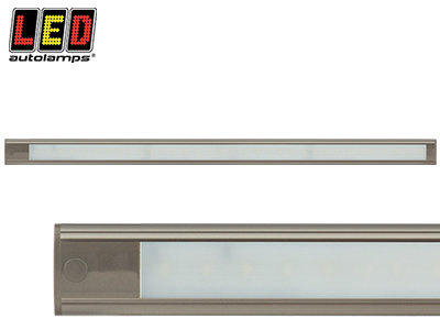 SISÄVALO, KAPEA, ILMAN KATKAISIJAA, 12V - 660MM - HARMAA ALUMIIN - LED-sisävalot, suorakaide - 1614-40660G - 1