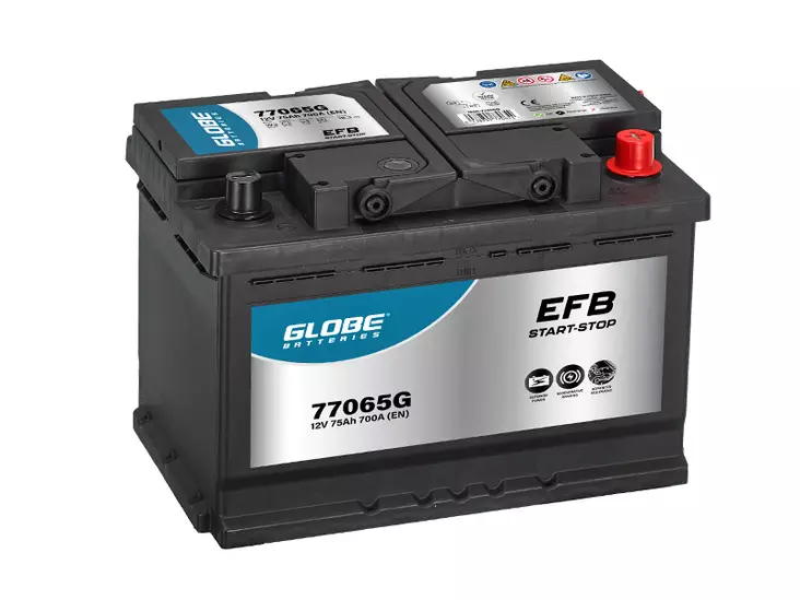 GLOBE EFB 75AH 278X175X190 -/+ 700A EN - GLOBE käynnistysakut - 1806-77065G - 1