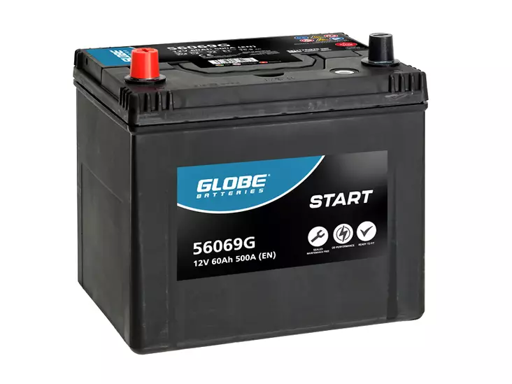 GLOBE START SMF 60AH 231X173X225 +/- 500A EN - GLOBE käynnistysakut - 1806-56069G - 1