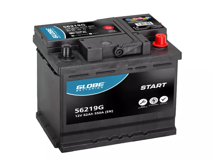 GLOBE START SMF 62AH 242X175X190 -/+ 550A EN - GLOBE käynnistysakut - 1806-56219G - 1