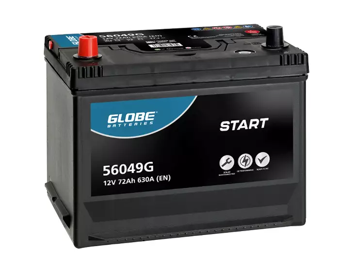 GLOBE START SMF 72AH 269X175X220 +/- 630A EN - GLOBE käynnistysakut - 1806-56049G - 2