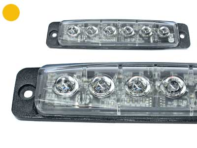 LED-MAJAKKA/VAROITUSVALO 10-30V KELT.VAAKA-ASENNUS - LED-tasovilkku - 40-F6H - 1