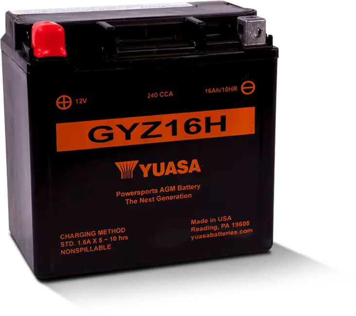 YUASA MP-AKKU GYZ16H 12V 16AH +/- - Yuasa Mp-akut - GYZ16H - 1
