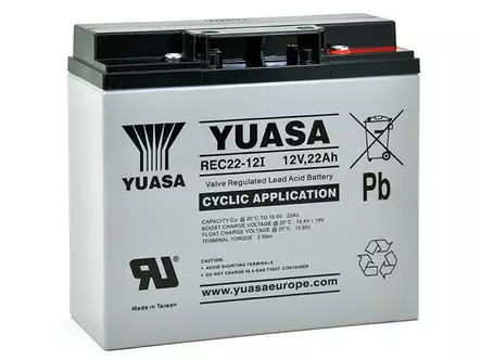 Yuasa REC22-12I VRLA AGM-akku 12V 22Ah - Suljetut ajovoima- ja teollisuusakut - 1805-REC22-12I - 1