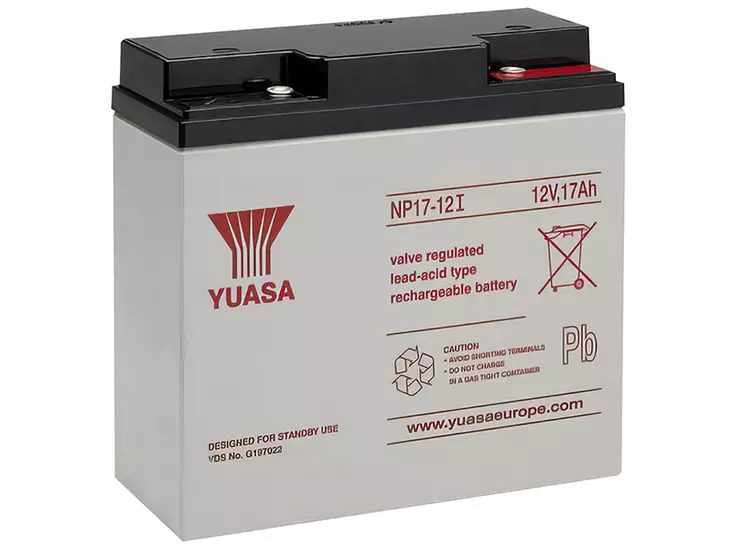 Yuasa NP17-12I VRLA AGM-akku 12V 17Ah -/+ - Suljetut ajovoima- ja teollisuusakut - 1805-NP17-12I - 1