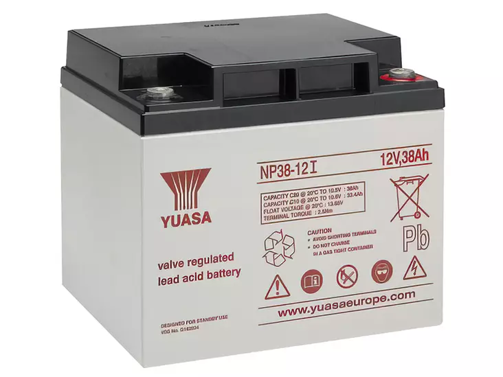 Yuasa NP38-12I VRLA AGM-akku 12V 38Ah - Suljetut ajovoima- ja teollisuusakut - 1805-NP38-12I - 1
