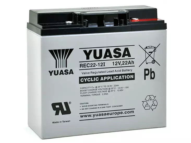 Yuasa REC22-12I VRLA AGM-akku 12V 22Ah - Suljetut ajovoima- ja teollisuusakut - 1805-REC22-12I - 1