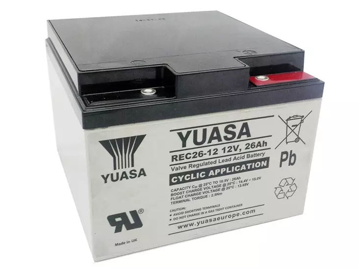 Yuasa REC26-12I VRLA AGM-akku 12V 26Ah - Suljetut ajovoima- ja teollisuusakut - 1805-REC26-12I - 1