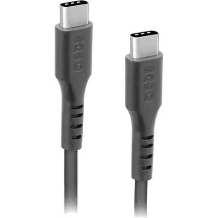 SBS USB latauskaapeli USB-C - USB-C 1.5M Musta - USB-C Kaapelit - TECABLETCC20K - 1