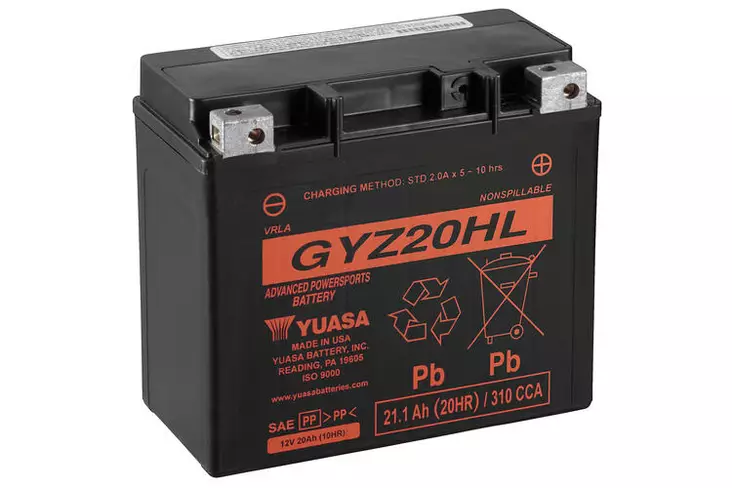 YUASA MP-AKKU GYZ20HL 20AH -/+ - Yuasa Mp-akut - GYZ20HL - 1