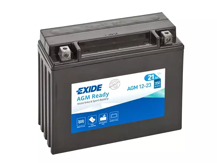 AGM23 EXIDE 21AH 205X90X165MM -/+ 350A - Moottoripyörän akut - 1815-12-23AGM - 1