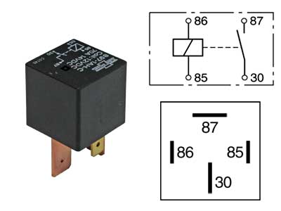 TEHORELE 12V 70A 4-NAP. - Hehkureleet yleismallit - 22200111N - 1