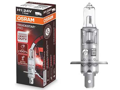 Osram Truckstar Pro H1 24V polttimo 1kpl - OSRAM 24V Halogen H1 - 10-64155TSP - 1