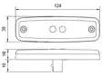 Rubbolite led-äärivalo kirkas 124x38x16mm - 12-24V / AMP-liitin / ADR - Kirkkaat äärivalot - 1608-4899-AMP - 2