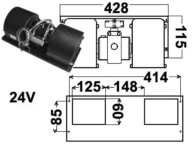 AURORA PUHALLIN DRG1000/24V - Puhallinmoottorit & vastukset merkkihaku - 9000-0886P - 1