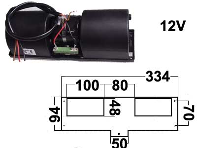 AURORA PUHALLIN DRG530/600/12V - Puhallinmoottorit ja vastukset ym - 9000-0882P - 1
