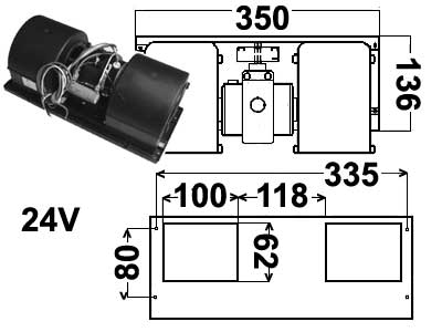 AURORA PUHALLIN DRG730/24V - Puhallinmoottorit & vastukset merkkihaku - 9000-0878P - 1