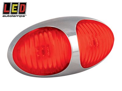 TAKAÄÄRIVALO, PUNAINEN - KROMI - Punaiset äärivalot - 1614-37CRM2P - 1