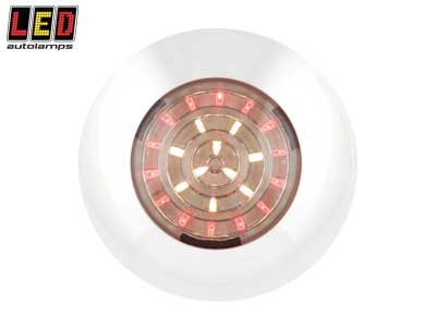 SISÄVALO, PYÖREÄ KAKSIVÄRINEN PUNAINEN/VALKOINEN # - LED-sisävalot, pyöreät - 1614-7524WR - 1