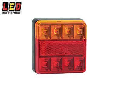 YHDISTELMÄTAKAVALO - LED-neliö takavalot - 1614-101BAR - 1