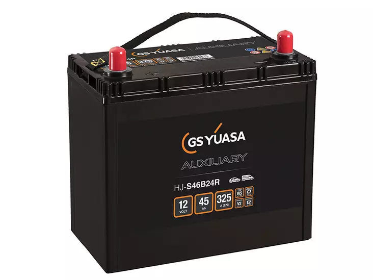 Yuasa GS Auxiliary AGM käynnistysakku 12V 45Ah 325A - S46B24R - YUASA GS käynnistysakut - 1806-S46B24R - 1