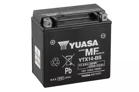 YUASA MP-AKKU 12V 12,6AH YTX14-BS +/- - Yuasa Mp-akut - YTX14-BS - 1