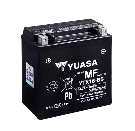 YUASA MP-AKKU 12V 14,7AH YTX16-BS +/- - Yuasa Mp-akut - YTX16-BS - 1