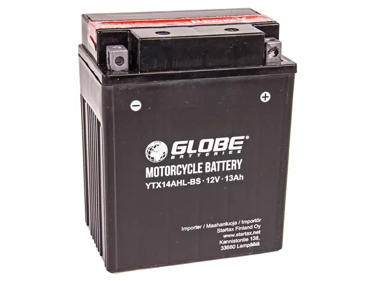 GLOBE AGM 12V 13AH 134X89X166 -/+ 190A (EN) - Euroglobe Mp-akut - 1805-YTX14AHL-BS - 2