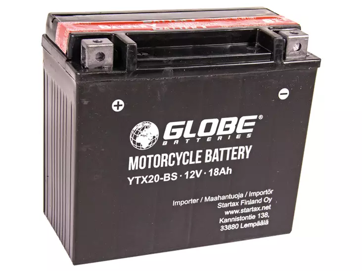 GLOBE AGM 12V 18AH 175X87X155 +/- 250A (EN) - Euroglobe Mp-akut - 1805-YTX20-BS - 2
