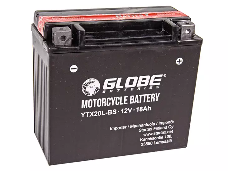 GLOBE AGM 12V 18AH 175X87X155 -/+ 250A (EN) - Euroglobe Mp-akut - 1805-YTX20L-BS - 2