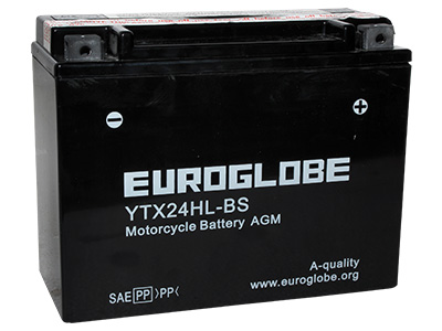 GLOBE AGM 12V 24AH 205X87X162 -/+ 310A (EN) - Euroglobe Mp-akut - 1805-YTX24HL-BS - 1