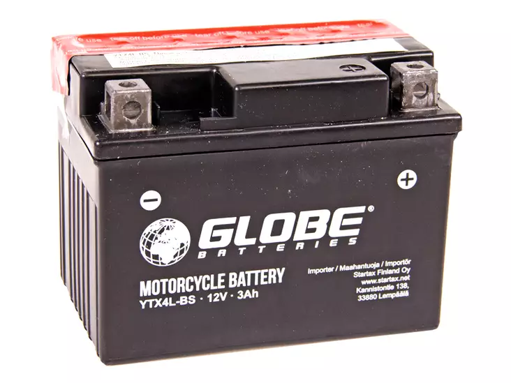 GLOBE AGM 12V 3AH 114X70X85 -/+ 50A (EN) - Euroglobe Mp-akut - 1805-YTX4L-BS - 2