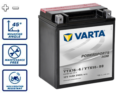 VARTA MP AKKU 14 AH 150X87X161 CCA 210 +/- - Varta Mp-akut - 1810-YTX16-BS - 1