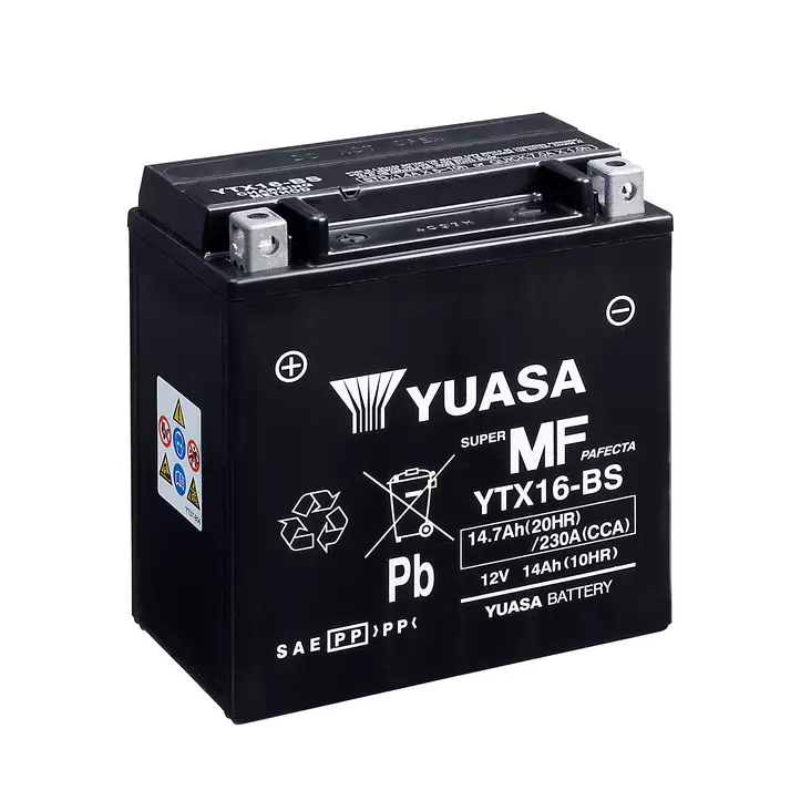 YUASA MP-AKKU 12V 14,7AH YTX16-BS +/- - Yuasa Mp-akut - YTX16-BS - 1